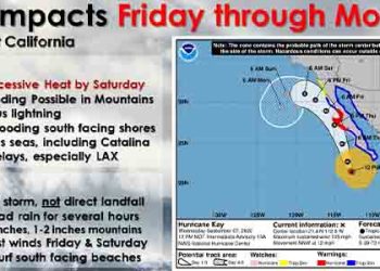 “비가 온다” 남가주 허리케인 영향권, 주말부터 많은 비