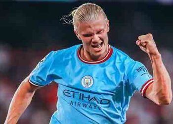 괴물 공격수 홀란, UEFA 챔스도 2골…멀티골 본능