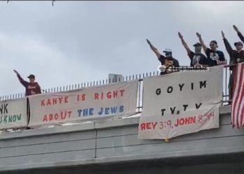 LA서 반유대주의 단체 시위(영상)…칸예 웨스트 여파