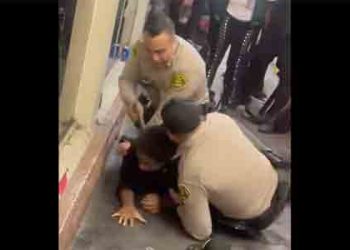 셰리프 경관, 용의자 체포하면서 머리에 총 겨눠 논란