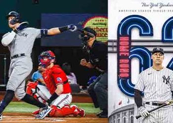 ‘드디어 터졌다’ 저지, AL 한 시즌 최다 62호포 대기록