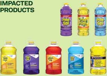 청소용 파인솔 3700만개 리콜..박테리아 감염위험