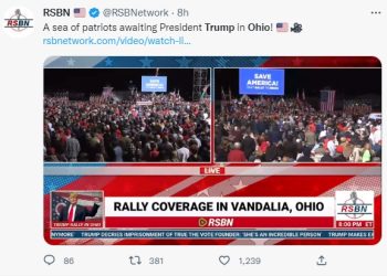 트럼프, 오하이오 지원 유세…”펠로시는 짐승” 막말