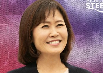 미셸 스틸, 첸 후보에 8% 격차 선두 유지