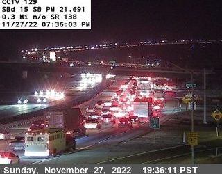 ‘라스베가스→LA’ 15번 Fwy 정체 16마일 이어져