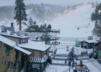 빅베어 등 산간지역 많은 눈…교통마비에 휴교