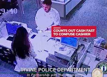 어바인 보석상서 계산하며 순식간 현금 빼돌려(영상)