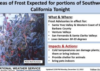 LA 한파주의보..30도까지 급강하..결빙피해 우려