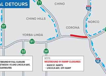 이번 주말 91번 프리웨이 또 통제