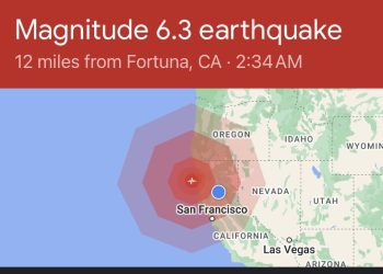 북가주 20일 새벽 강진 규모 6.3 지진…5만명 단전(1보)