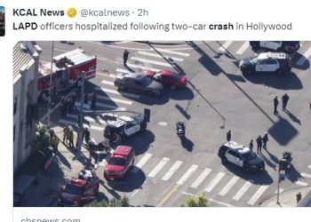 웨스턴길서 긴급출동 경찰차끼리 충돌