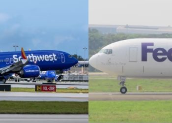 오스틴공항 항공기 충돌 극적 모면.. 페덱스화물기 착륙직전