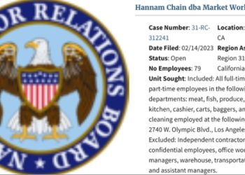 한남체인 LA매장 직원들, 노조설립신청서 제출