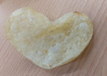 10만달러 가치  하트 모양 희귀 감자칩 무심코 삼켜