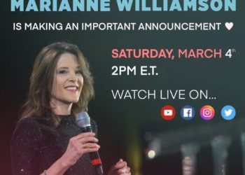 ‘진보’ 메리앤 윌리엄슨 대선출마 선언..민주 대권주자 중 첫 출마