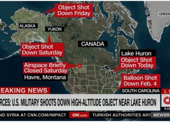 미시건 휴런호 상공서 또 미확인 비행체 격추…알래스카, 캐나다 이어 3번째(영상)
