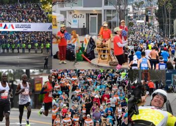 LA 마라톤 2만 2천여 선수들 힘찬 역주..한인 동호회원들 거리 응원 열기(화보)