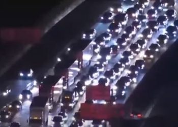 퇴근길 405번 프리웨이 폐쇄…돌 던진 노숙자에 총격