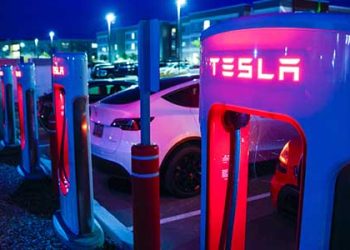 테슬라만 골라 유리창 깨고 도주