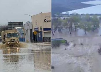 북가주 파자로강 범람…몬테레이 소도시 물에 잠겨