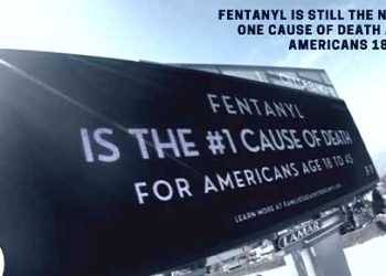 57번 프리웨이 빌보드 “미국인 사망원인 1위 펜타닐”