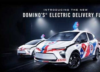 도미노 피자, 전기차 배달 차량 공개