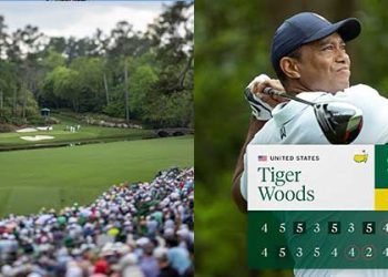 우즈, 마스터스 1라운드 54위…다리 통증 호소