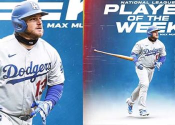 MLB ‘홈런 단독 선두’ 먼시, 첫 ‘이주의 선수’