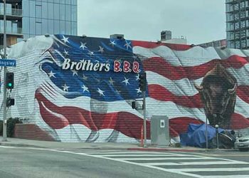 한인타운 형제갈비 식당 초대형 벽화로 뒤덮어