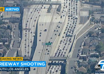 110번 프리웨이서 도주 범죄자, 경찰차 총격..프리웨이 차단