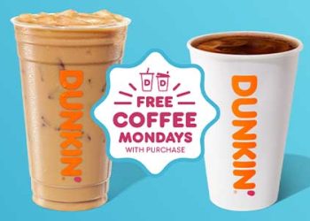 던킨도너츠, 월요일마다 무료 커피 쏜다