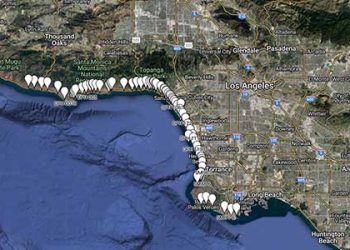 남가주 바닷가 입수 금지령