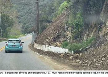 겨울폭풍에 무너진 토팽가캐년 도로 이제야 복구공사