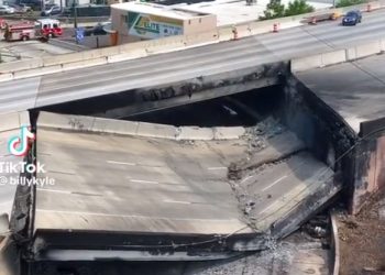 붕괴 I-95 프리웨이, 임시6차선 재연결