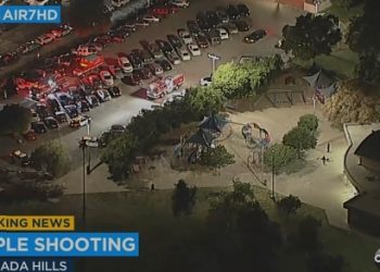 그라나다힐스 공원 심야총격…남성1명 사망, 영아 부상