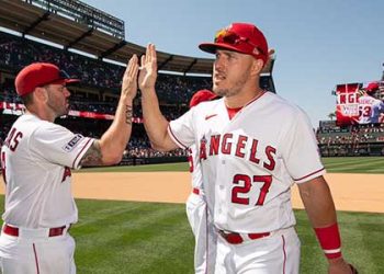 ‘손목 골절’ 트라우트, 결국 수술 받았다…6~8주 재활