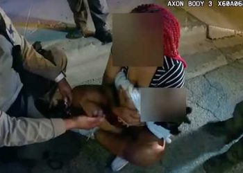 LA 경관, 자녀 안고 있는 여성 얼굴 폭행..바디캠 공개 파장(영상)