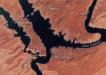 겨울폭설 스노우팩 모두 사라져..파월 호수 수위 상승