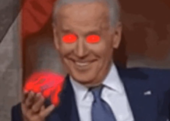 레이저 쏘는 ‘다크 브랜든 밈’, 바이든 모금 효자(영상)