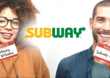 Subway로 개명하면 샌드위치 평생 무료