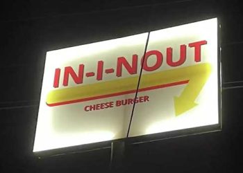 [화제] ‘IN-I-NOUT’햄버거? …대놓고 짝퉁 영업