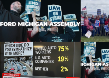 [파업확산]전미자동차노조 3사 공장 동시파업 “88년 사상 최초”