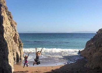 팔로스버디스 해안동굴 구경하다 밀물에 고립