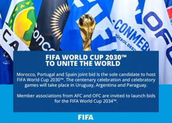 2030년 월드컵, 아프리카·유럽·남미 3개 대륙 개최