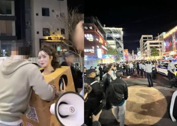 ‘압구정 박스녀’ 홍대에도 등장? ‘행위예술’ 어디까지