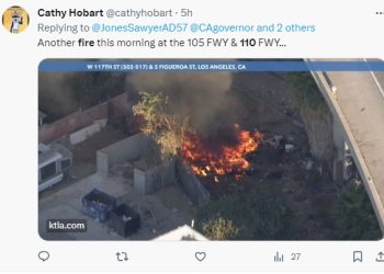 LA, 프리웨이 연쇄 방화 공포….110번 Fwy  또 화재