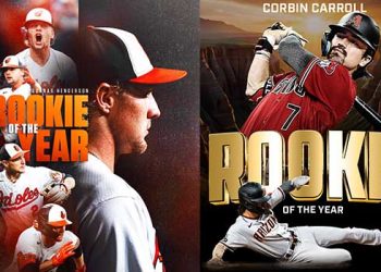 볼티모어 헨더슨·애리조나 캐롤, 만장일치 MLB 신인왕 등극