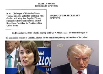 메인주, “트럼프 대선후보 자격없다”…예비선거 후보자 명단서 트럼프 이름 삭제