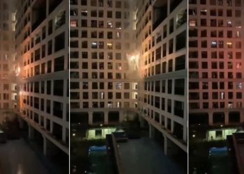 아파트 베란다서 폭죽…정신 나간 불꽃놀이