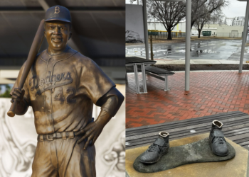 사라진 로빈슨 동상, 불탄 채 쓰레기통서 발견